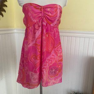 Ashley Stewart Vintage Y2K  18/20 going out strapless hanky hem shirt blouse